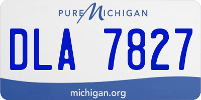 MI license plate DLA7827