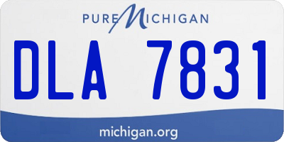 MI license plate DLA7831