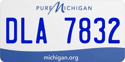 MI license plate DLA7832