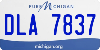 MI license plate DLA7837