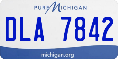 MI license plate DLA7842