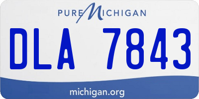 MI license plate DLA7843