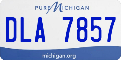 MI license plate DLA7857