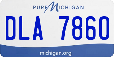 MI license plate DLA7860
