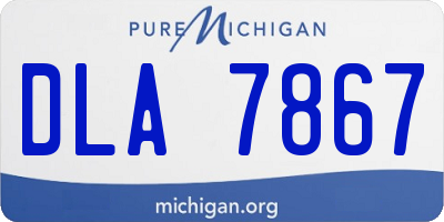 MI license plate DLA7867