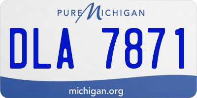 MI license plate DLA7871