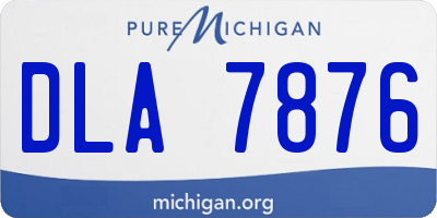 MI license plate DLA7876