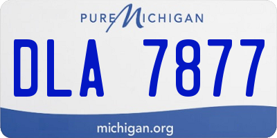MI license plate DLA7877