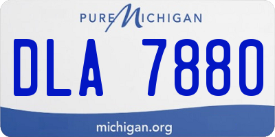 MI license plate DLA7880