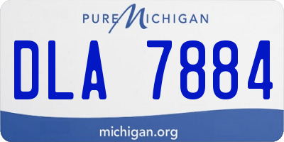 MI license plate DLA7884