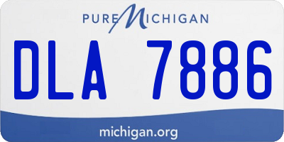 MI license plate DLA7886