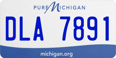MI license plate DLA7891