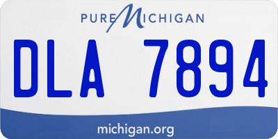 MI license plate DLA7894