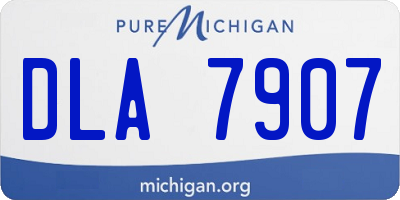 MI license plate DLA7907