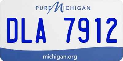 MI license plate DLA7912