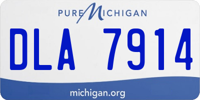 MI license plate DLA7914
