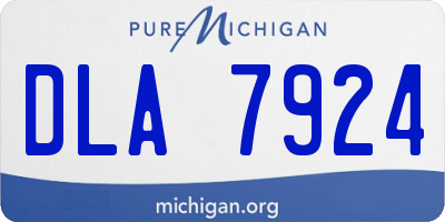 MI license plate DLA7924