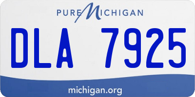MI license plate DLA7925