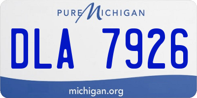 MI license plate DLA7926