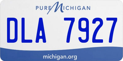 MI license plate DLA7927