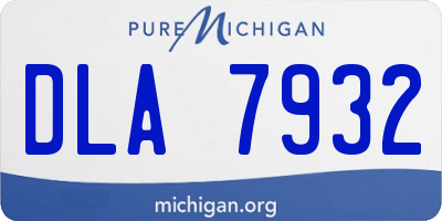 MI license plate DLA7932