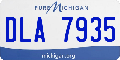 MI license plate DLA7935