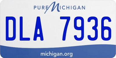 MI license plate DLA7936