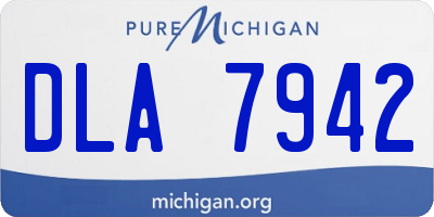 MI license plate DLA7942