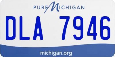 MI license plate DLA7946
