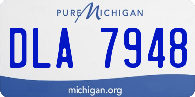 MI license plate DLA7948