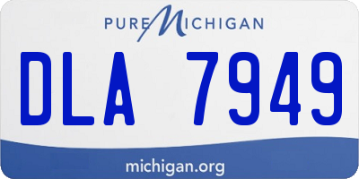 MI license plate DLA7949