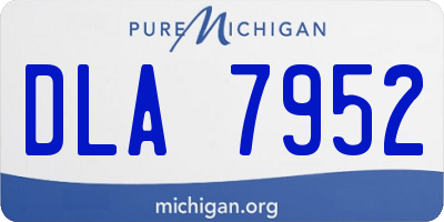MI license plate DLA7952