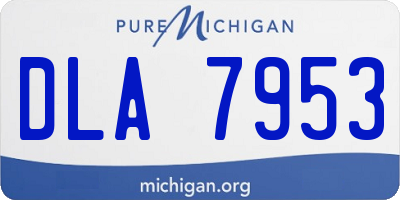 MI license plate DLA7953
