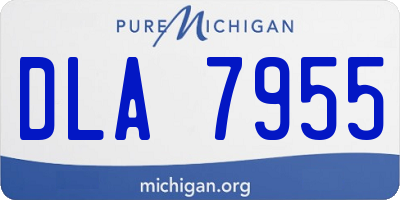MI license plate DLA7955