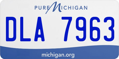 MI license plate DLA7963