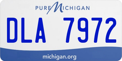 MI license plate DLA7972