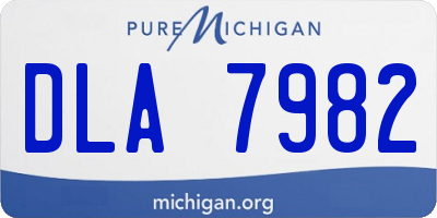 MI license plate DLA7982