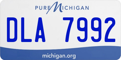 MI license plate DLA7992