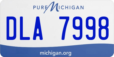 MI license plate DLA7998