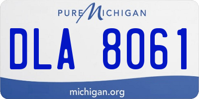 MI license plate DLA8061
