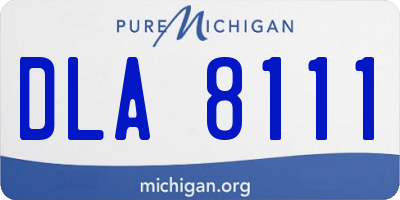 MI license plate DLA8111