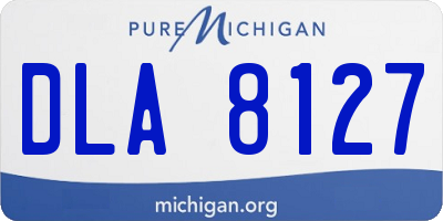 MI license plate DLA8127