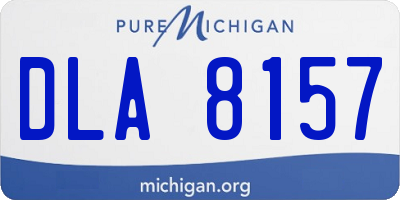 MI license plate DLA8157