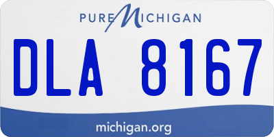 MI license plate DLA8167