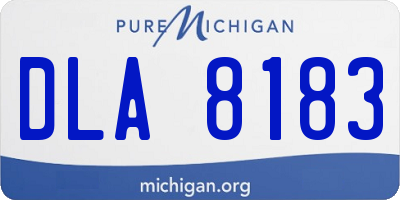 MI license plate DLA8183