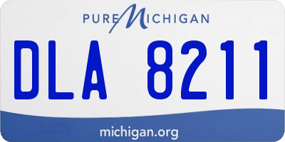 MI license plate DLA8211