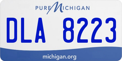 MI license plate DLA8223