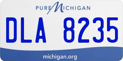 MI license plate DLA8235