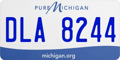 MI license plate DLA8244