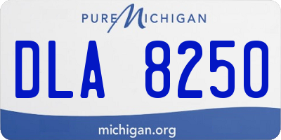 MI license plate DLA8250